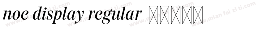 noe display regular字体转换
